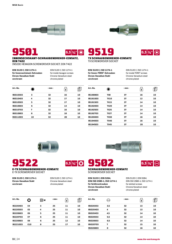 WGB 1/4" VERLÄNGERUNG, BASIC +, CV, NR.9507 9239723