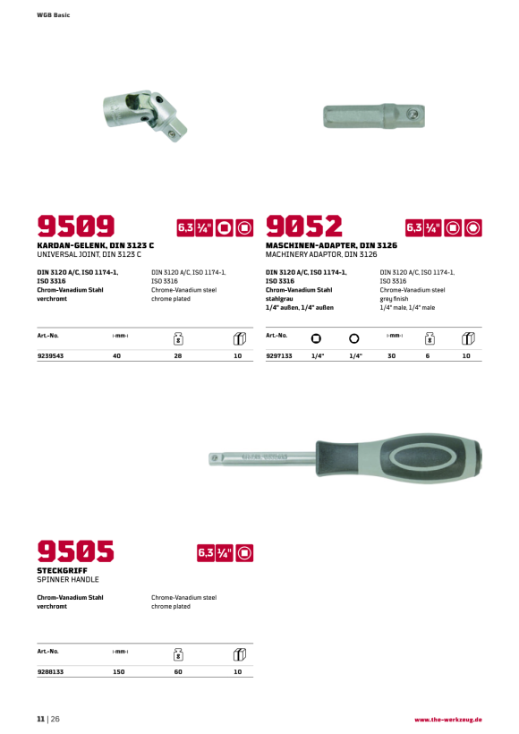 WGB 1/4" TELESKOP-KNARRE Nr.9511 95014003