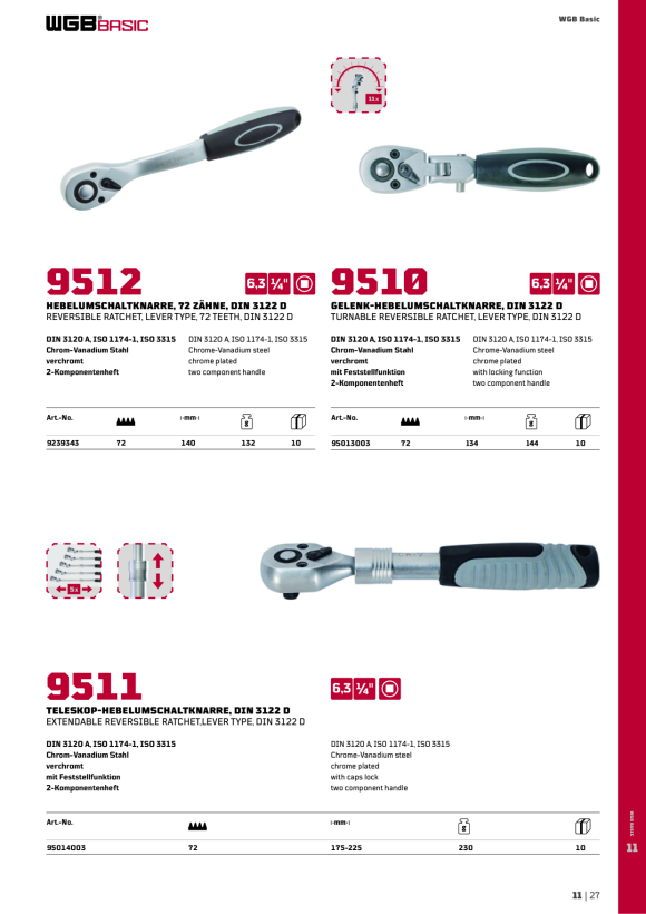 WGB 1/4" TELESKOP-KNARRE Nr.9511 95014003