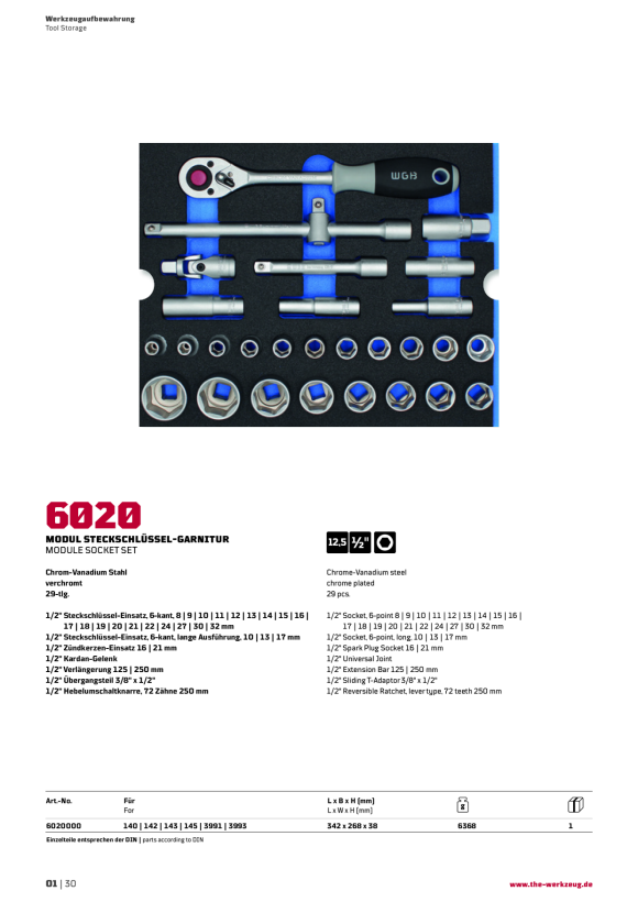 WGB EINLAGE DURCHSTECK-STECKSCHL. GARNITUR, MOFLEX MODUL NR.6510 6510000