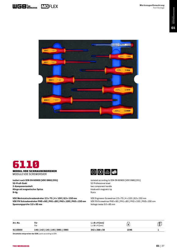 WGB Modul VDE-Schraubendreher, 9-teilig 6110000