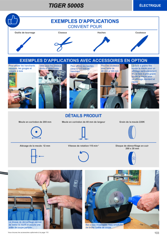 Scheppach Nass-Schleifsystem 200mm Universal-Schleifvorrichtung 70, Winkellehre, Abziehpaste 5903205901