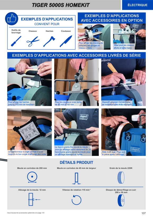 Scheppach Nass-Schleifsystem 200mm Universal-Schleifvorrichtung 70, Winkellehre, Abziehpaste inkl. Homekit 5903205903