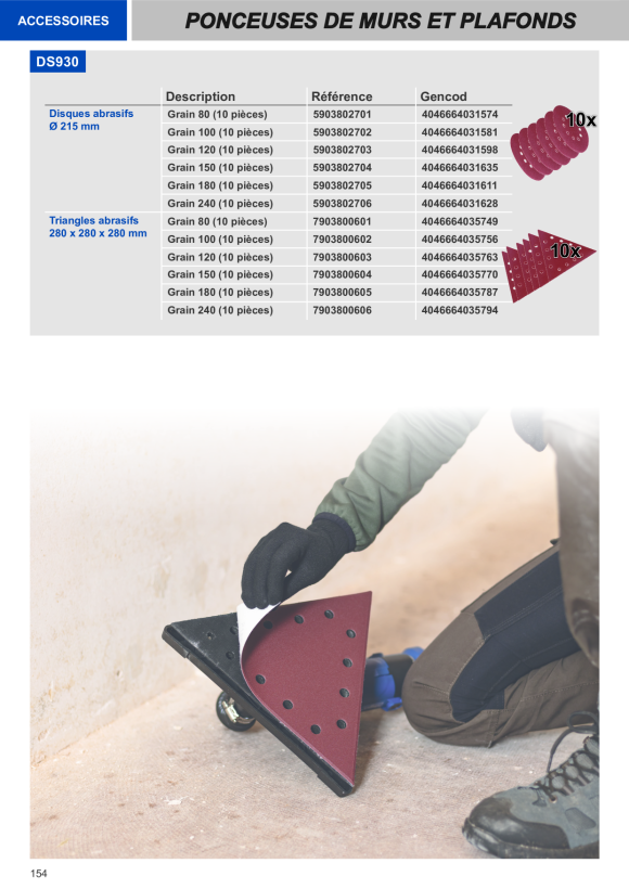 Scheppach Schleifpapier, Rund, Ø 215 mm, 10 Stück, K 150 5903802704