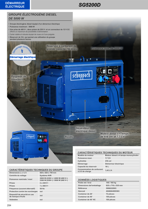 Scheppach Stromgenerator SG5200D scheppach 5906222903