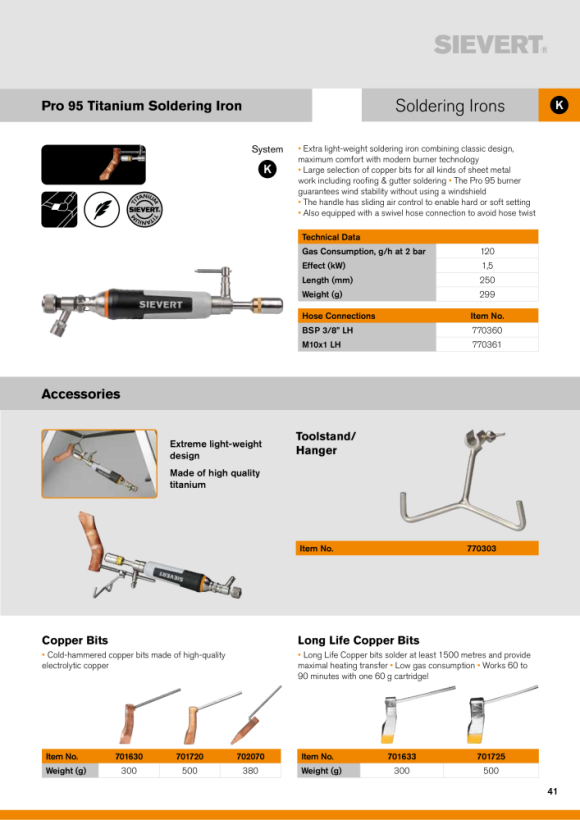 Sievert PRO 95 Titanium Stützfuss 770303