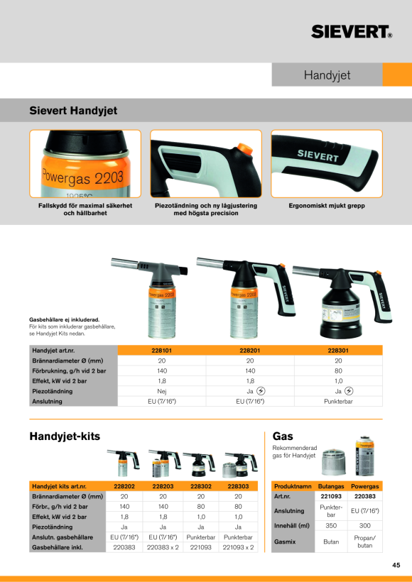 Sievert Schraubkartusche Powergas 175 gr.  220383 (T-868228)