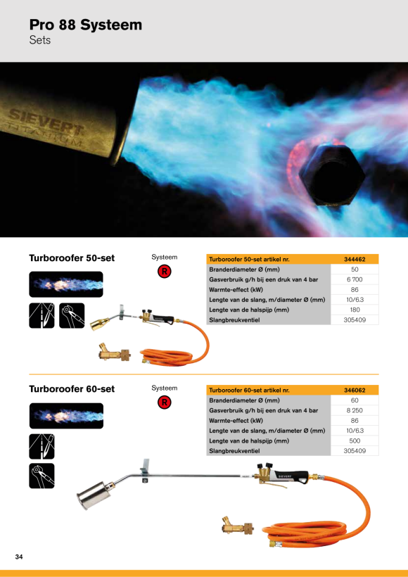 Sievert Schlauchgarnitur HD 6,3x5 mm, Länge: 20 Meter 770015