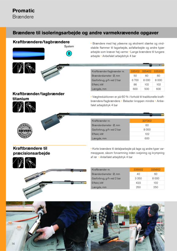 Sievert Promatic Aufschweißbrenner Ø 60 mm - Länge 500 mm 335402