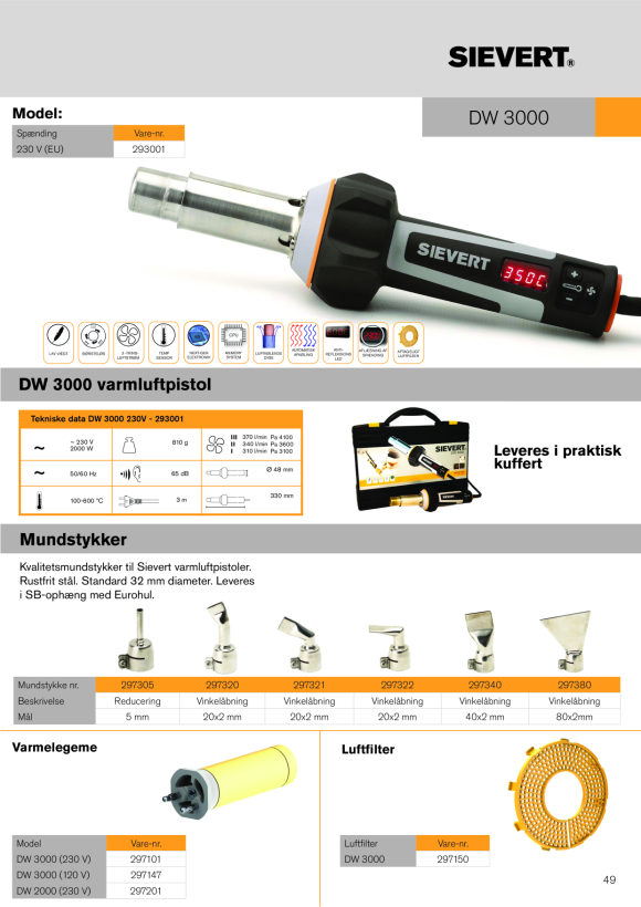 Sievert Heizelement für DW 2000 297201