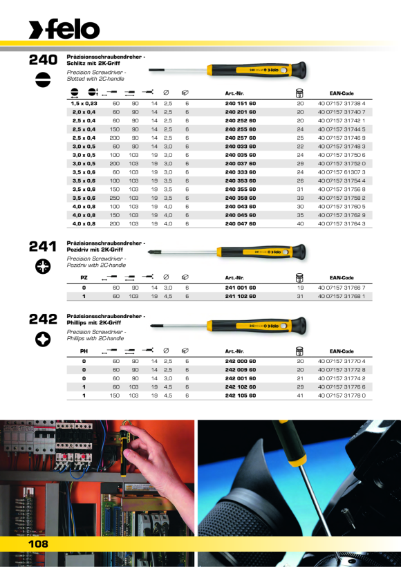 Felo  SD Präzision TORX® T 10 x 60 00024810360