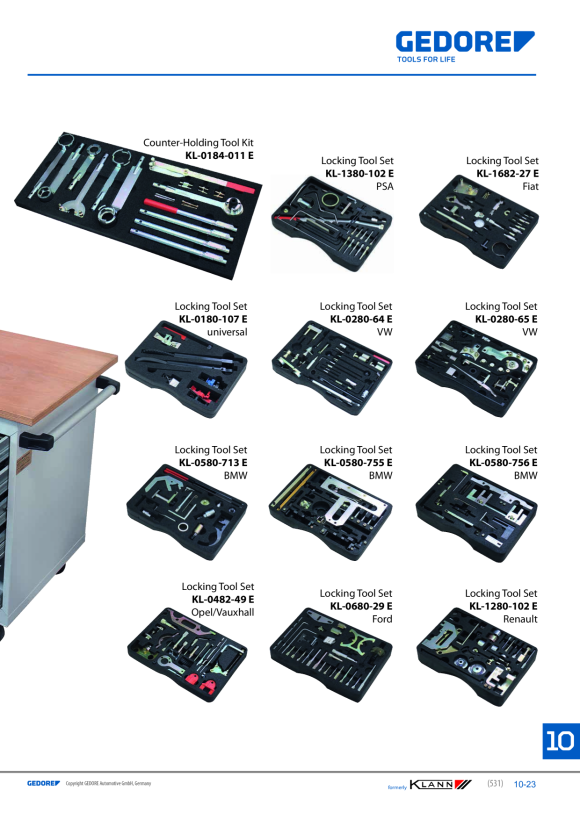 Gedore KLANN Locking tool set BMW M033A01A KL0580755 4046459151463