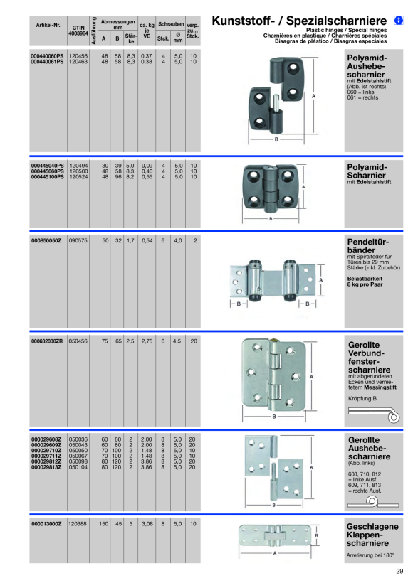 Vormann Charnière de levage gauche 80X120 zinguée 000029812Z