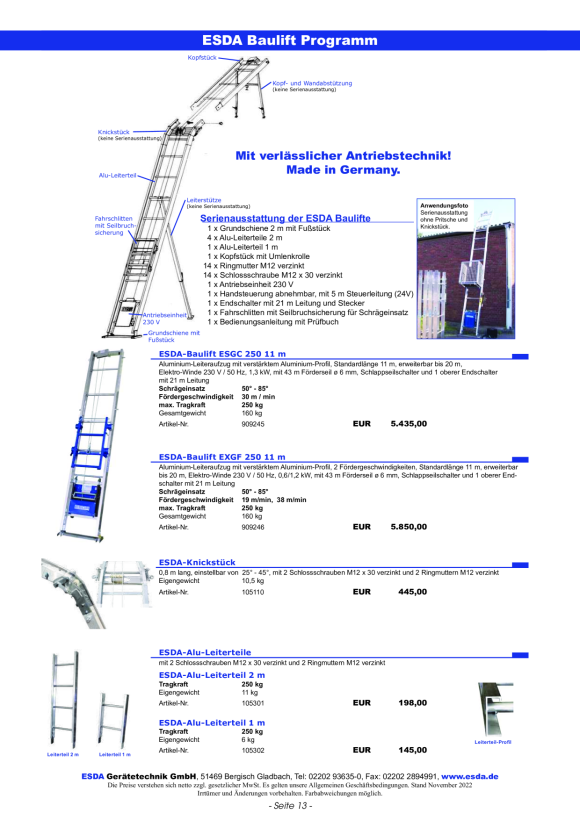 ESDA-Knickstück 0,8 m 105110