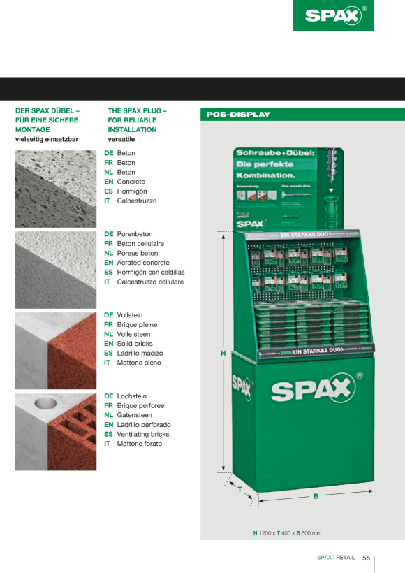 SPAX Typ-SD, Spreizdübel, 50 Stück 4100000600457