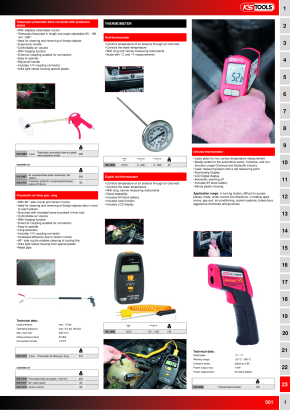 KS Tools Digitale staafthermometer, -50-150 °C 150.1968