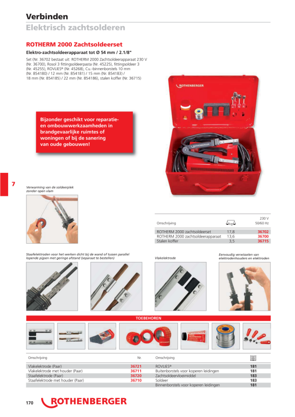 Rothenberger Plaatstalen koffer voor ROTHERM 2000 36715