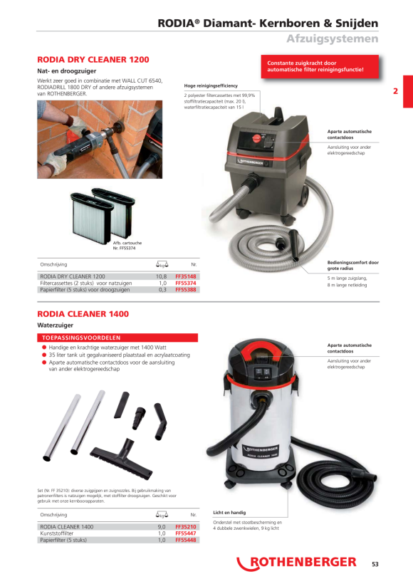 Rothenberger RODIA CLEANER 1400, jerrycan van 35l FF35210