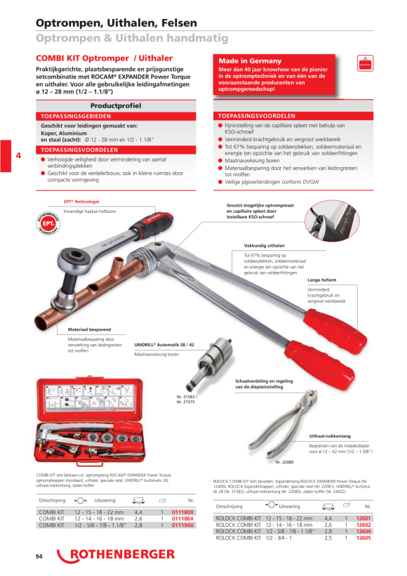 Rothenberger ROMAX Exp.Compact Basic Set III, PE-X 15716