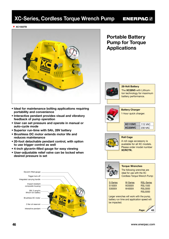 Enerpac (1 - 12”) INNEN MONTIERTER QUICKFACE – MANUELLER FLANSCHFASER FF120