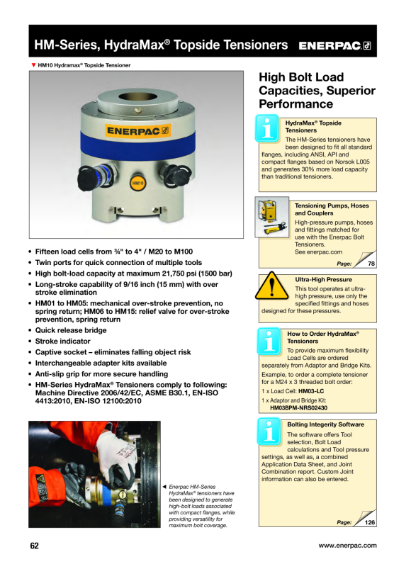 Enerpac Sicherungs-U-Ring, PR-Serie, 200 Tonnen, 10 Zoll PRU2010