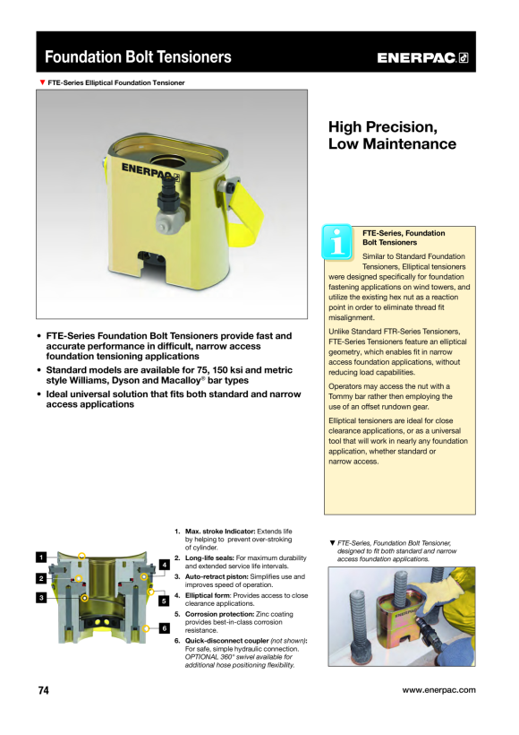 Enerpac Drehbare Lastkappe, PR-Serie, 150 Tonnen PRTS150