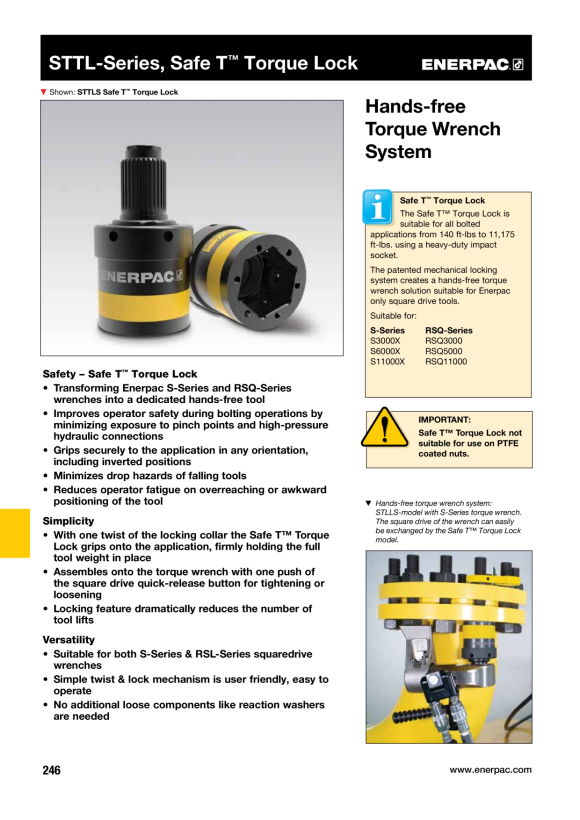Enerpac SAFE T TORQUE LOCK S6000X 60MM A/F STTLS61560M