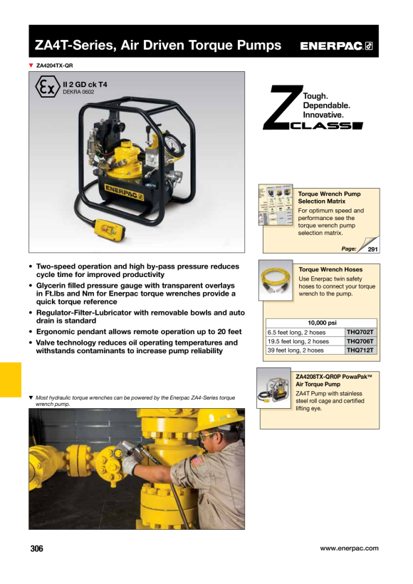 Enerpac PUMPE ZA4T VA42-HAWE 8L HEBEPARKER B-2600PSI ZA4208TX-QR0P