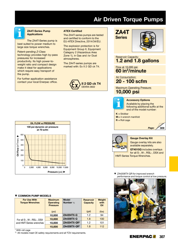 Enerpac PUMPE ZA4T VA42-HAWE 8L HEBEPARKER B-2600PSI ZA4208TX-QR0P