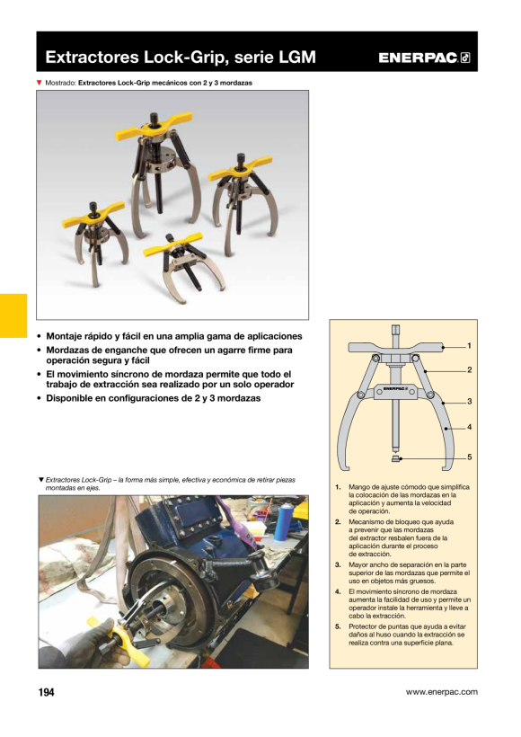 Enerpac MECHANISCHER ABZIEHER, 3 BACKEN, 6 TONNEN LGM306