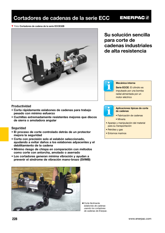 Enerpac SCHNEIDER - KETTE, ELEKTRISCH, 120 V, 26 MM ECCE26B