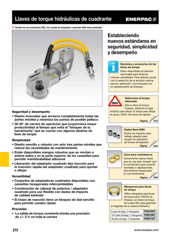 Enerpac RSL28000 SQ. DR-KASSETTE 2 1/2” – MAX. 28002 FT.LBS/37966 NM RSQ28000