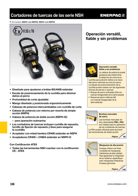 Enerpac MUTTERSPALTER-ANTRIEBSKOPF GRÖSSE 4 – DOPPELTWIRKEND NSPH4D