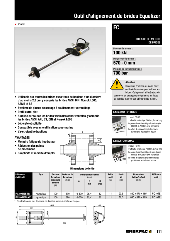 Enerpac Mechanisches Windturm-Ausrichtungswerkzeug TFA4TMSTD