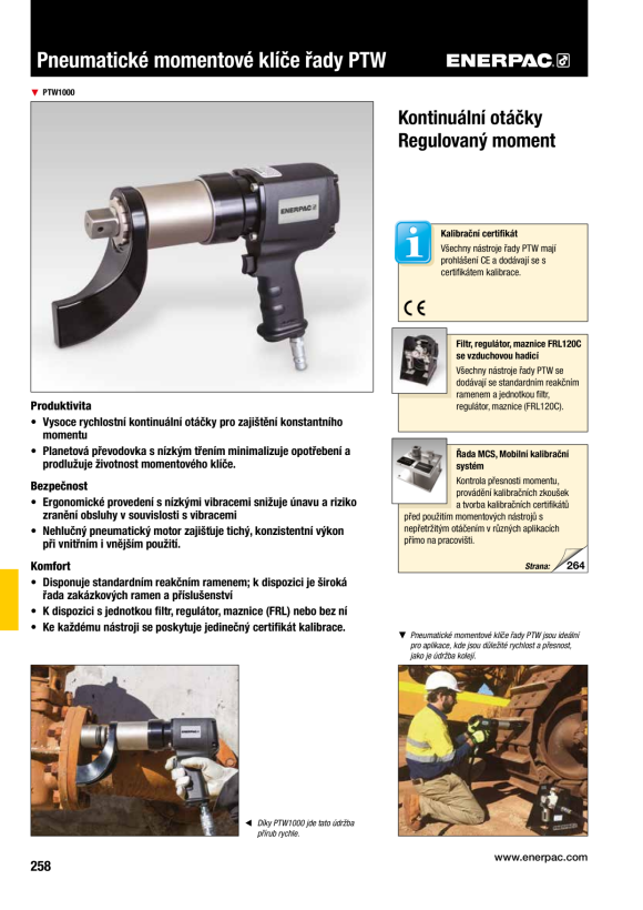 Enerpac PNEUMATISCHER DREHMOMENTSCHLÜSSEL MODELL 2000 PTW2000