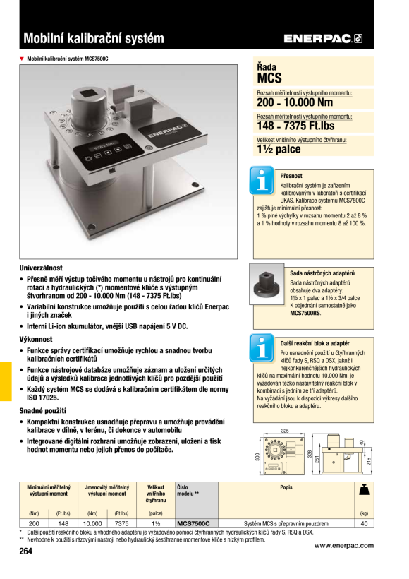 Enerpac Kalibrierständer mit Käfig MCS7500C