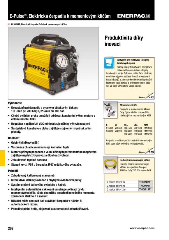 Enerpac Pumpe, elektrisch, 4-Wege-Drehmoment, 230 V EP3504TE