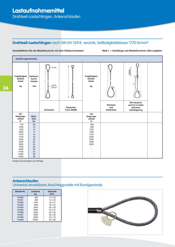 SHT Ankerschlaufen 2000kg / 2t, Tragfähigkeit(kg):2000 704564