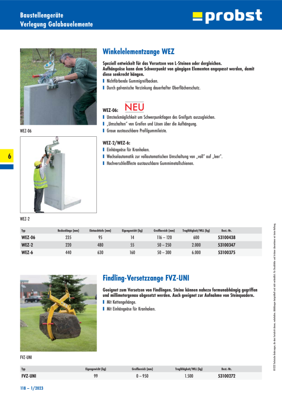 Probst Winkelelementzange WEZ-2   53100347