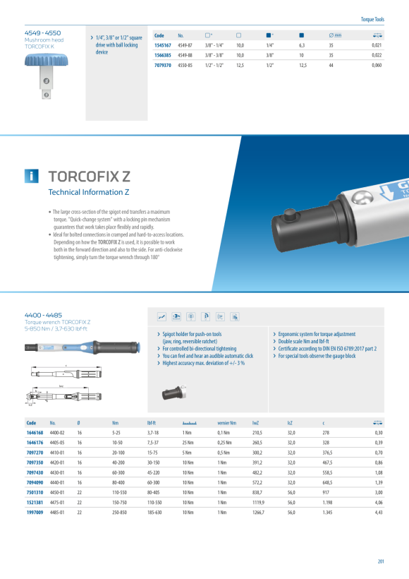 GEDORE Momentnøgle TORCOFIX K 1/4 1-5 Nm 4549-00