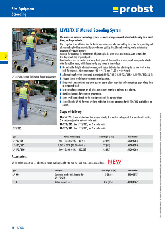 Probst  Roll support LF-R individually, left or right side 41000367