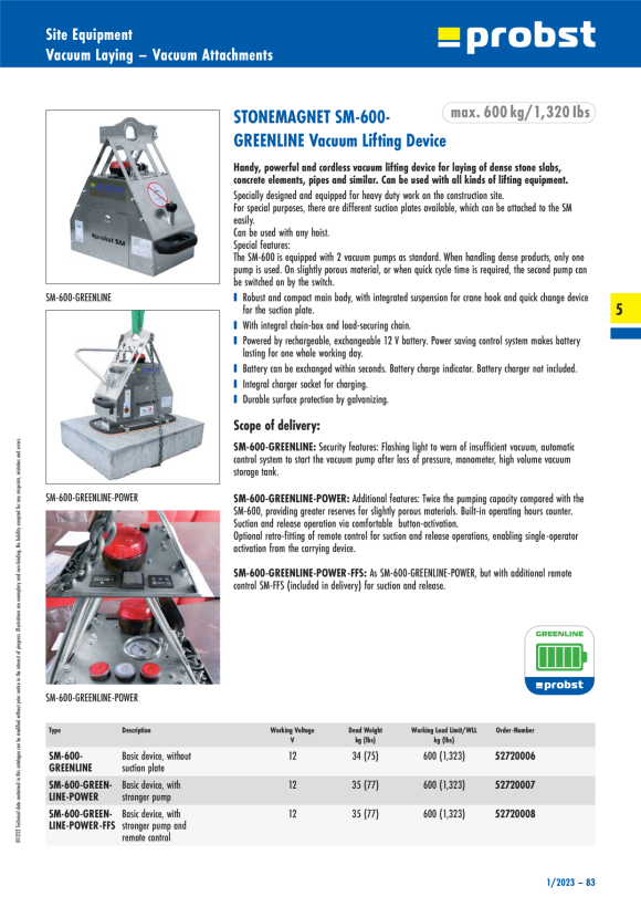 Probst  Pendulum suspension UM for Honda power generators without power cable extension 42720238