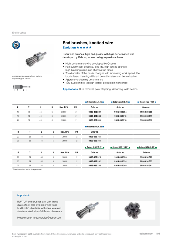 Osborn Pinselb. D 16 T25 S6 gw-ABD 030          9906030353