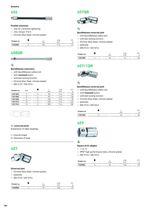 STAHLWILLE VERLAENGERUNG 1/4" MIT QUICK-RELEASE 11011502