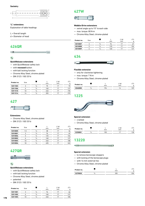 STAHLWILLE VERLAENGERUNG 3/8" MIT QUICK-RELEASE 12011506