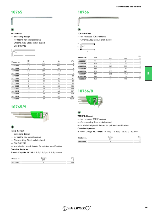 STAHLWILLE WINKELSCHRAUBENDREHER INNENSECHSKANT 43553009