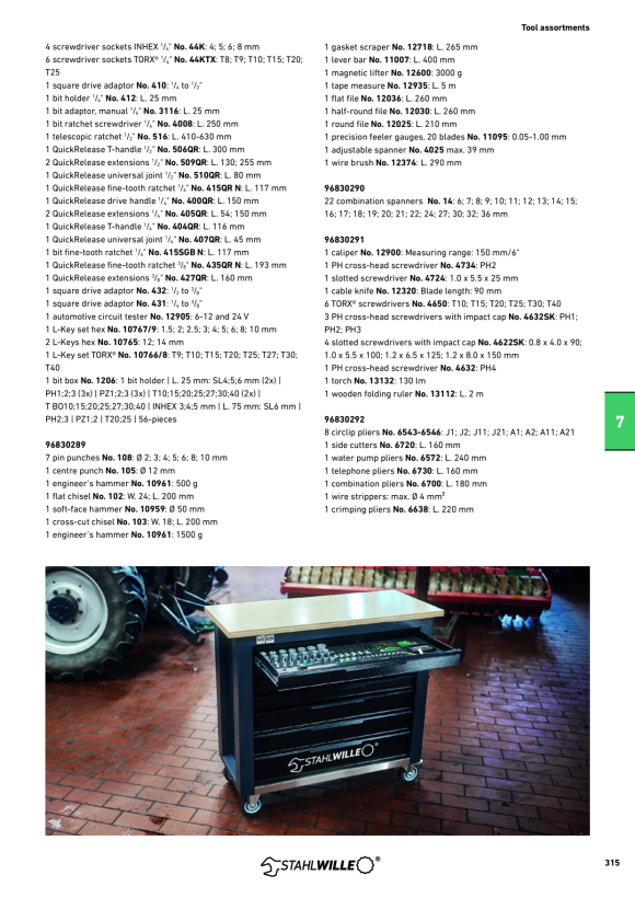 STAHLWILLE WB 621/238QR QuickRelease-WkzSort + Werkbank 238tlg 98830204