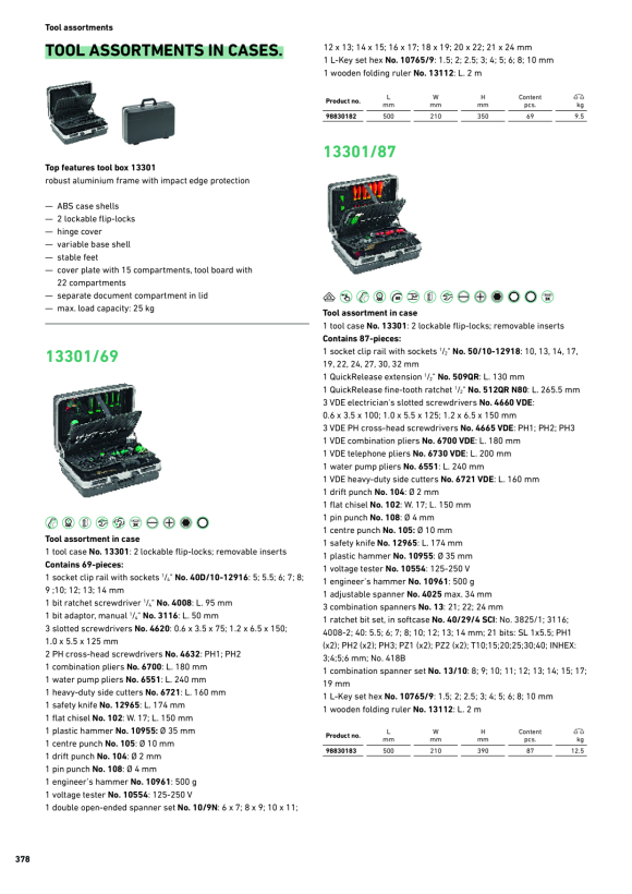 STAHLWILLE 13301/87 Werkzeugsortiment + Koffer 87tlg 98830183