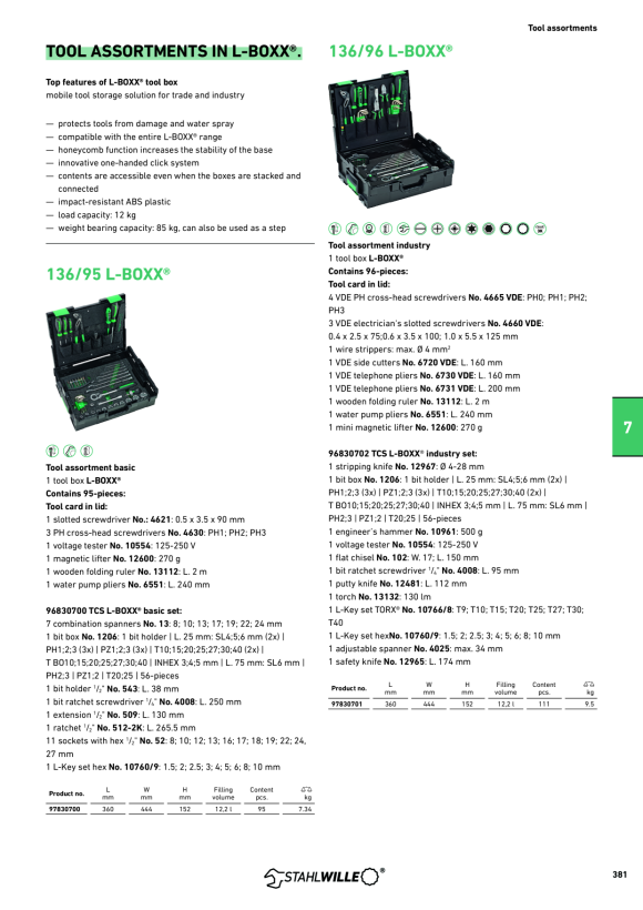 STAHLWILLE 13302/TR/99 Elektronik-Werkzeug-Sortiment 99tlg 96221010