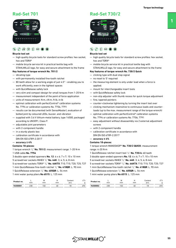 STAHLWILLE ELEKTRONISCHER-DREHMOMENTSCHRAUBENDREHER 96510000